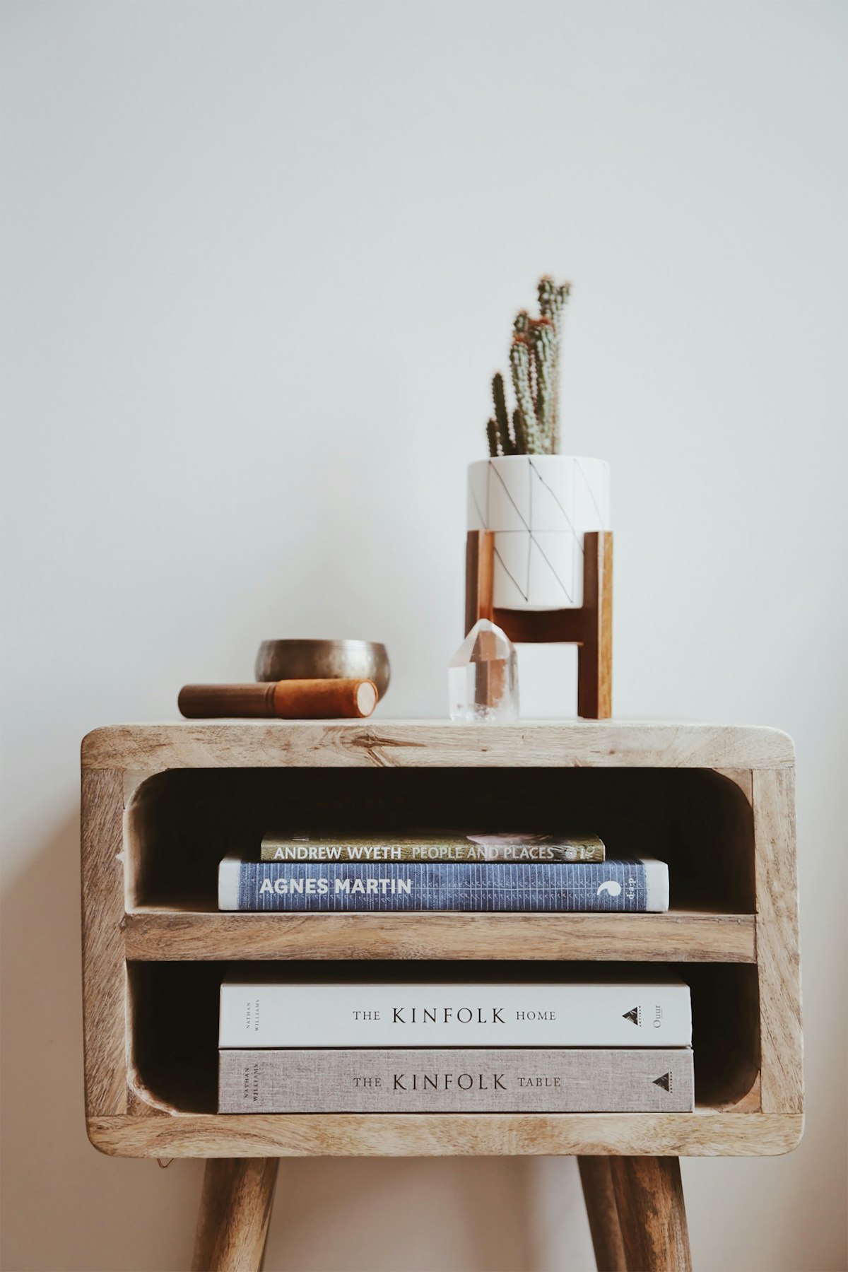 Solid Oak Bedside Nightstand
