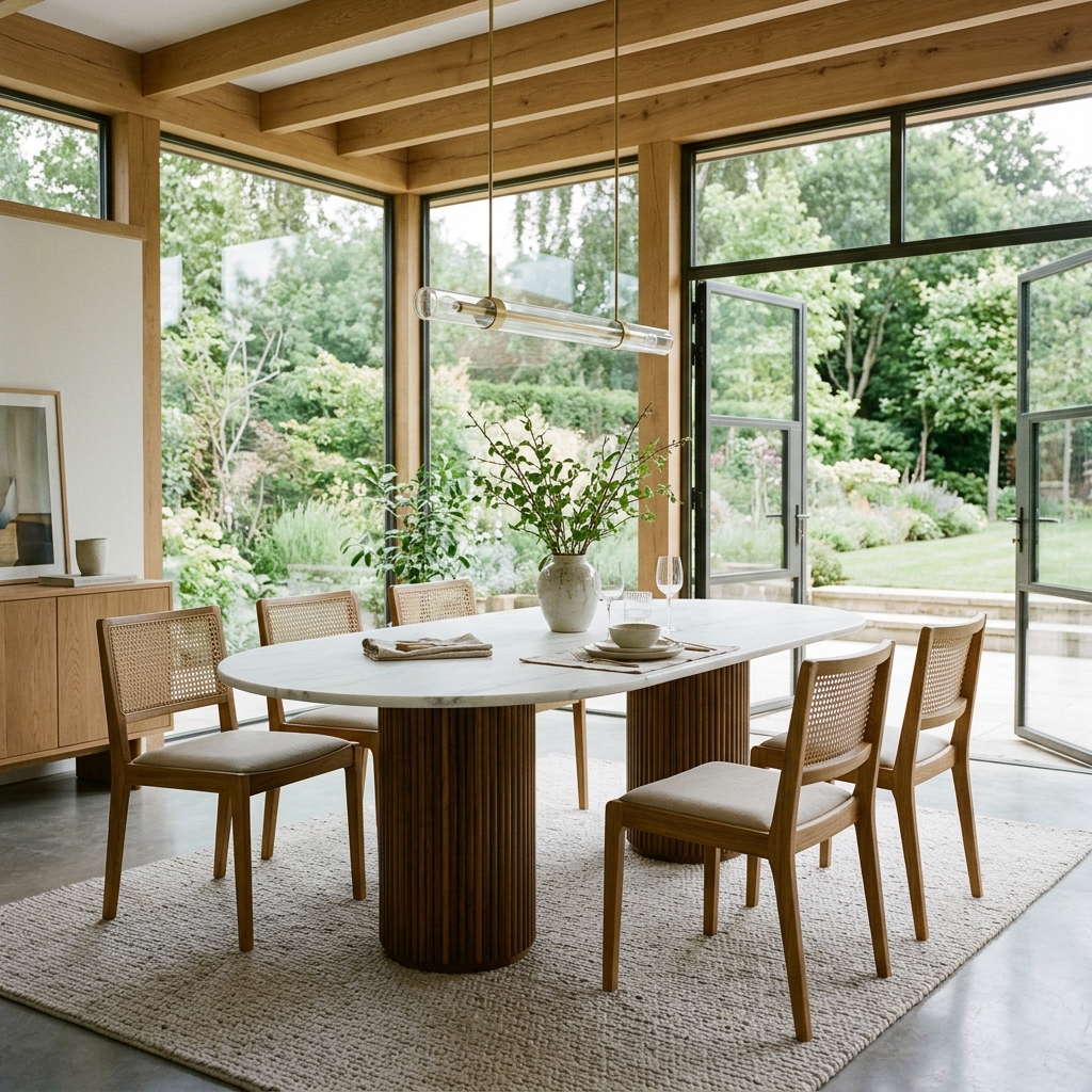 Calacatta Marble Oval Dining Table